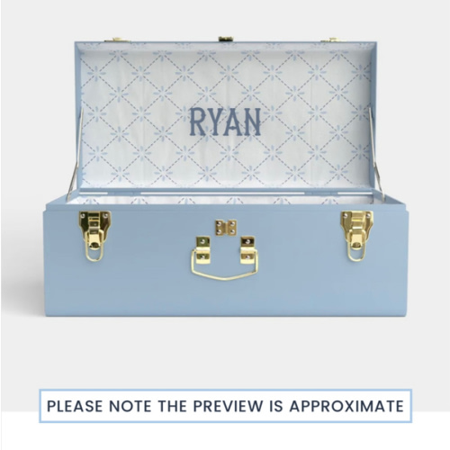 Petite Classic Trunk - Light Blue - Touch of Blue / Embroidery