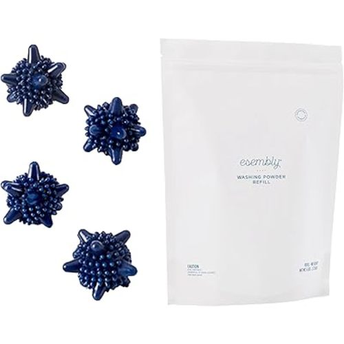 Esembly Laundry Essentials Bundle | Agitators (4-Pack) and Cloth Diaper Laundry Detergent Refill Bag (6lbs)