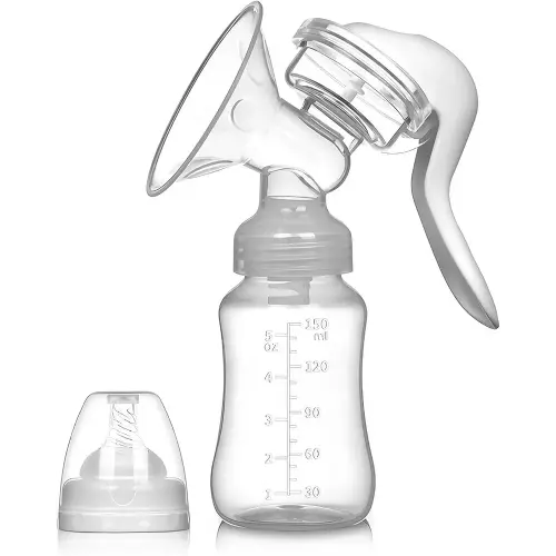 Manual Breast Pump, Adjustable Suction Silicone Hand Pump Breastfeeding, Small Portable Manual Breast Milk Catcher Baby Feeding Pumps & Accessories, Mother’s Day Gifts