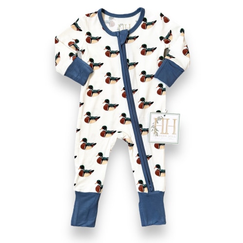 Boys Delta Timber Double Zipper Romper