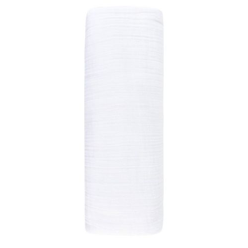 Ely's & Co. Cotton Muslin Swaddle Blanket Dove White 1 Pack