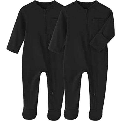 Baby Kids Sleep and Play Baby Cotton Sleeper Zip Front Footed Pajamas 0-12 Month