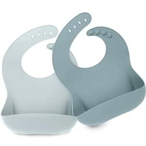 KeaBabies 2-Pack Silicone Bibs For Babies, Silicone Baby Bibs for Eating, Food-Grade Pure Silicone Bib, Toddler Bibs, Waterproof Bibs, Feeding Bibs, Silicon Bibs for Toddlers, Boys, Girls (Alps) : Baby