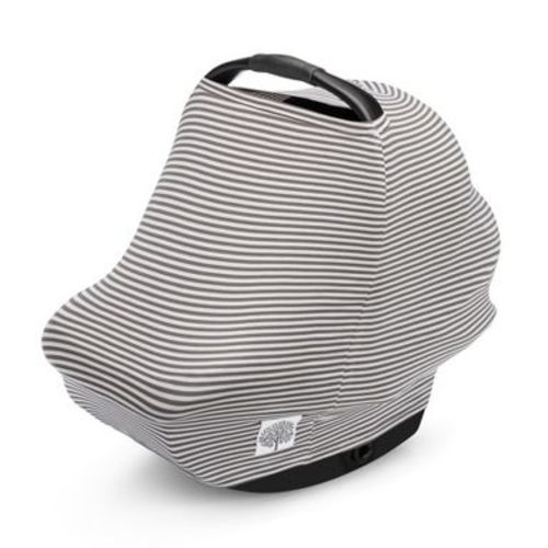 Parker Baby Co. 4 in 1 Car Seat Cover - Pewter/Snow Stripes