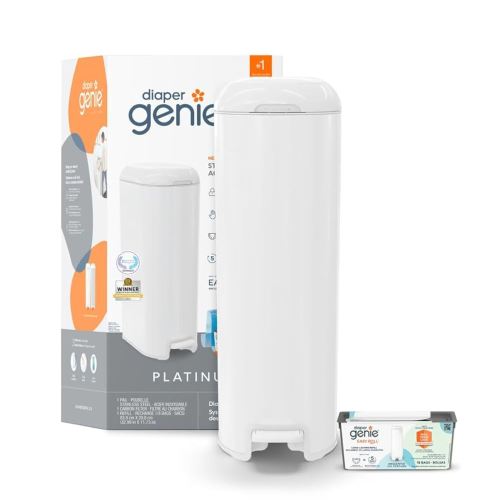 Diaper Genie Seau à couches Platinum Lily White