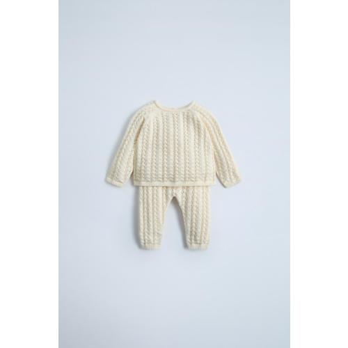 SILK COTTON KNIT SET - Ecru | ZARA United States