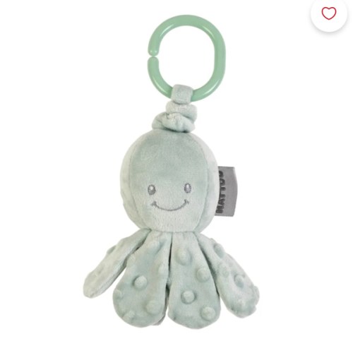 Nattou Vibrating Cuddly Octopus - sage green - Clement