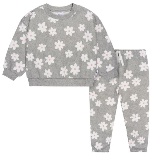 Gerber Baby Girls' 2-Piece Fleece Outfit Set, Big Daisies, 6-9 Months