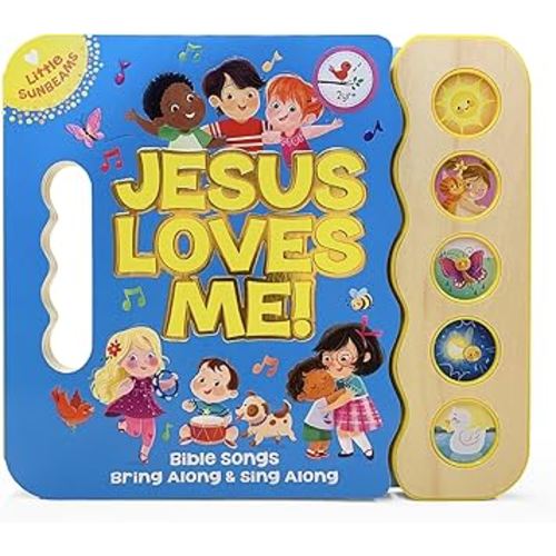 Jesus Loves Me 5-Button Songbook - Perfect Gift for Easter Baskets, Christmas, Birthdays, Baptisms, and More (Little Sunbeams)