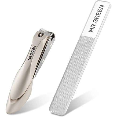 MR.GREEN Baby Safety Nail Clippers Nail Care Clippers Fingernail Cutter Newborn Baby Convenient Nail File Manicure Tools (Baby Nail Clipper+Nano Glass File)