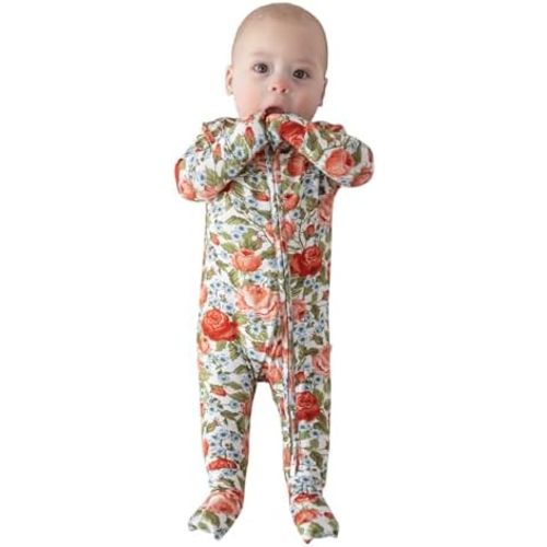 Posh Peanut Convertible Baby Sleepers - Girls Footless Baby Pajamas with 2 Way Zipper for Easy Diaper Changes