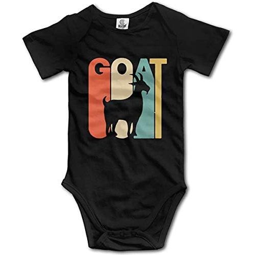 Vintage Style Goat Silhouette Baby Onesie Birth Announcement Bodysuit Rompers