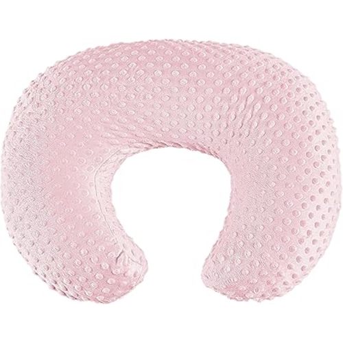 Nursing Pillow for Bottle and Breastfeeding, Ergonomic Comfort Nursing Essentials for Mom and Baby, Feeding Support Pillow with Removable Cover, Easier and Healthier Nursing (Pink)