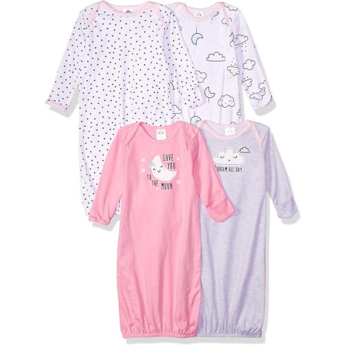 Gerber baby-girls 4-pack Sleeper Gown