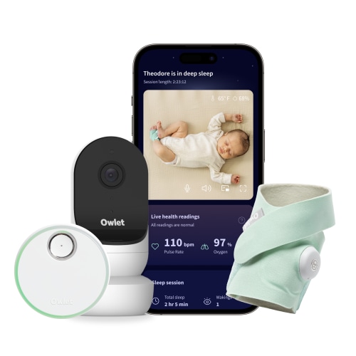 Owlet® Dream Duo 2 Baby Monitor: FDA-Cleared Dream Sock® + HD WiFi Cam 2 - Mint