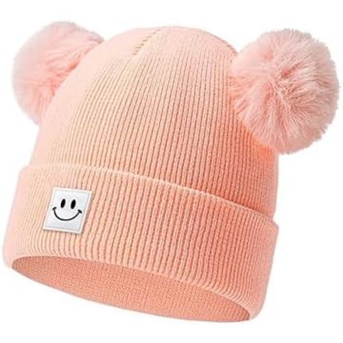 Baby Beanie Hat Toddler Infant Winter Knitted Hat Kids Soft Warm Pom Pom Beanie Cap for Boys Girls