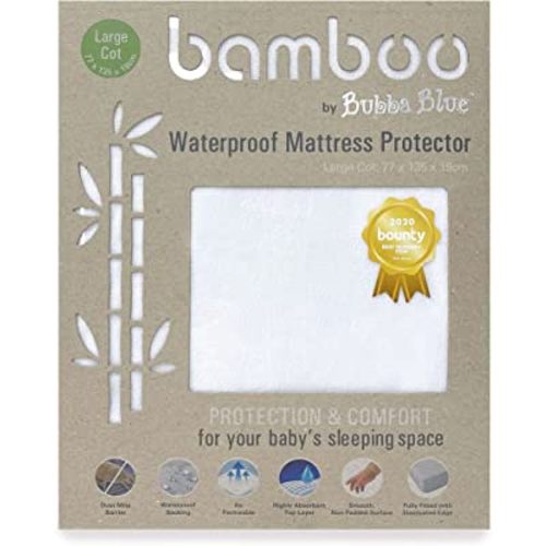 Bubba Blue Bamboo Mattress Large Cot Protector, White : Amazon.com.au: Baby