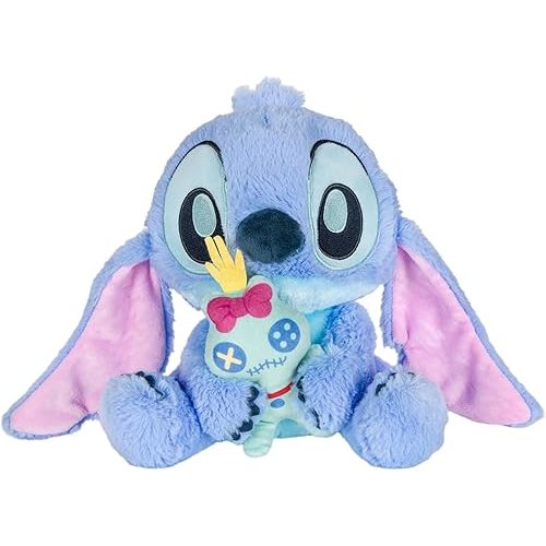 Kids Preferred Disney Baby Stitch with Scrump Key Wind Musical - Soft Material, Plays You are My Sunshine, Swaying Head, Ages 0 Months and Up, 9 in