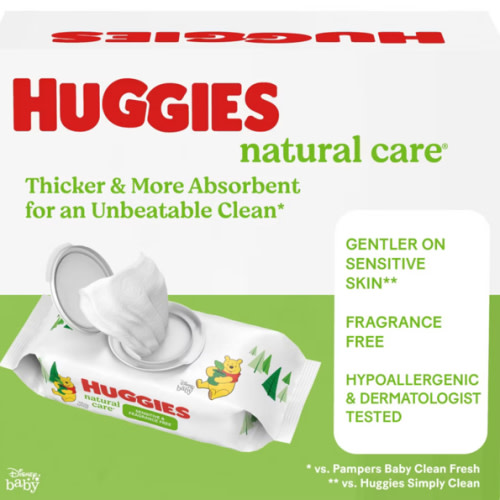 Huggies Natural Care Sensitive Unscented Baby Wipes (Select Count)