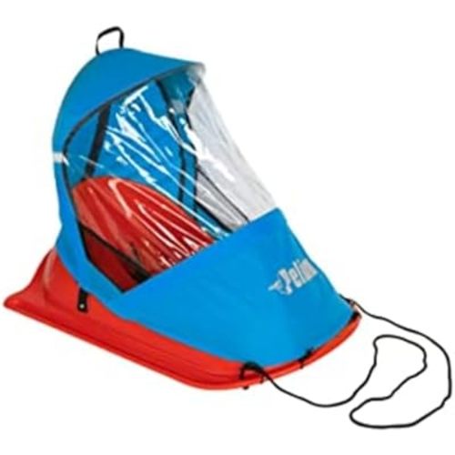 Pelican Baby Sled Deluxe with Weather Shield - Durable Toddler Snow Sled for Kids up to 24 Months
