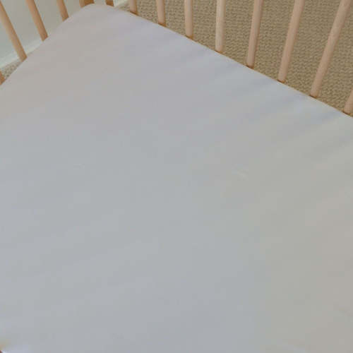 Bamboo Cot Fitted Sheet - White