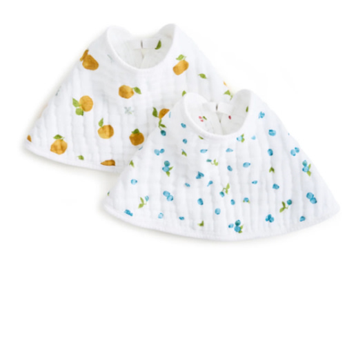 aden + anais Organic Cotton Muslin Oversized Burpy Bib in Fresh Fruit