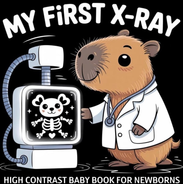 My first X-Ray High Contrast Baby Book for Newborns 0-12 Months: Black and White X-Ray Style Anatomy Images with Bones, Body Parts, Medical Tools & Animals | Visual Stimulation for Infants