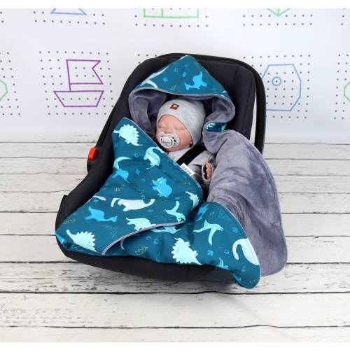 Dinosaur Car Seat Blanket, Newborn Size for 5 point harness Car Seat, Ready to ship! | Nuva