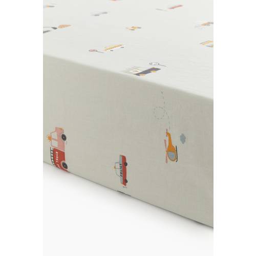 PATTERNED COTTON FITTED SHEET