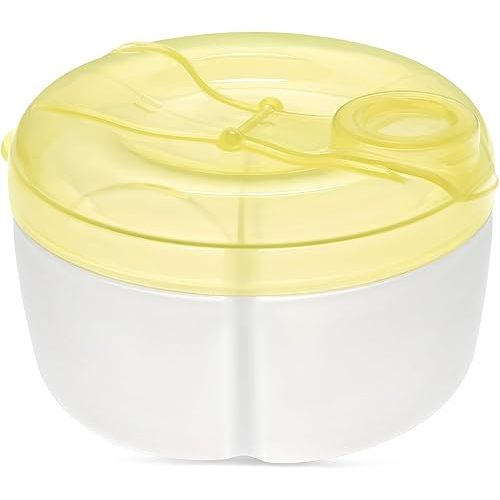 Accmor Baby Formula Dispenser On The Go, Formula Container to Go, Non-Spill Rotating Three-Compartment Formula Dispenser and Snack Storage Container for Infant Toddler Traveling