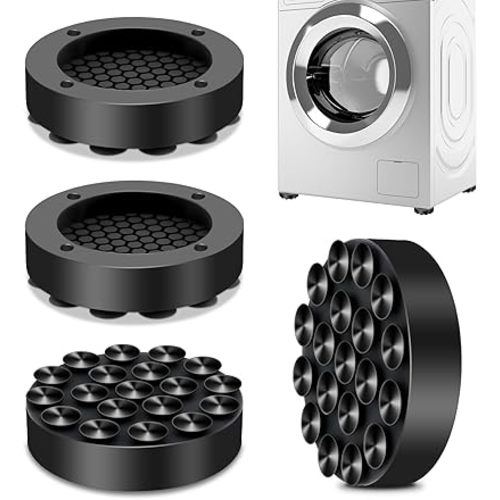 4pcs Anti Vibration Pads for Washing Machine, Anti Vibration Washing Machine Support, Scratch Resistant Stabilizer Stable For Washing Machine Anti Vibration Pad(COLOR:Black)