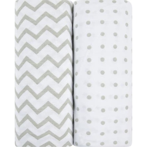 Baby Fitted Waterproof Bassinet Sheet 2 Pack
