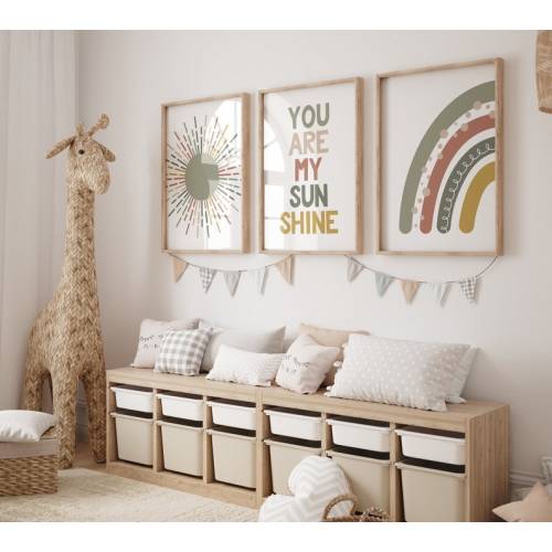 Boho Nursery Rainbow Nursery Earth Colors Nursery Decor - Etsy