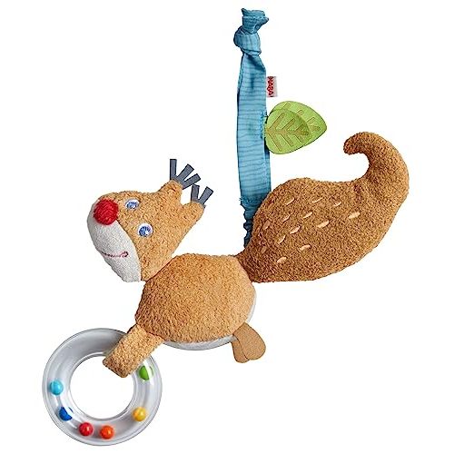 HABA Forest Friends Squirrel Dangling Figure Crib & Stroller Toy