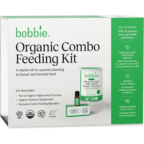 Organic Combo Feeding Kit, Baby Formula, Milk Based Powder with Iron, DHA and Vitamin D & 100% Lactose (14.1 oz), Organic Baby Vitamin D Drops 400 IU (0.3 fl oz) Newborn Baby-12 Months Old