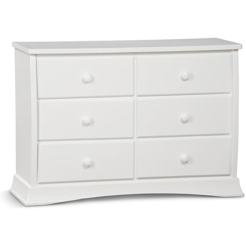 Delta Children Bentley 6 Drawer Dresser with Interlocking Drawers - Greenguard Gold Certified, White