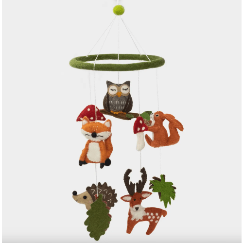 The Winding Road Felt Mobile - Forest Creature