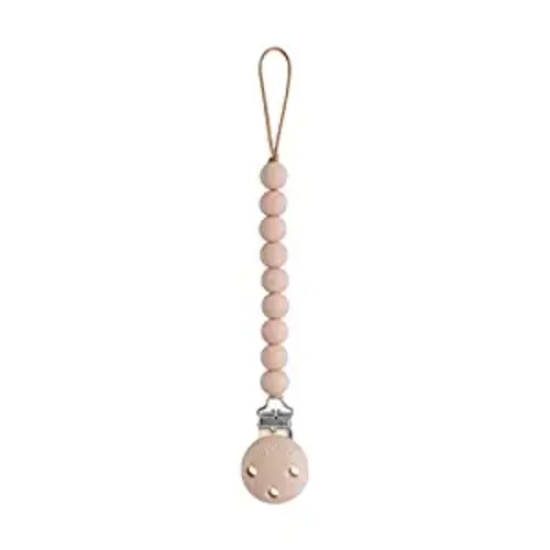 mushie 100% Silicone Baby Pacifier Clip BPA Free | Hera (Blush)