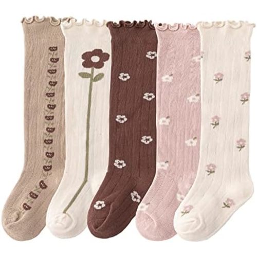 CHUNG Toddler Baby Girls Knee Hight Stocking Cotton Socks 0-7Years Solid Color Bowknot Thin Spring Summer