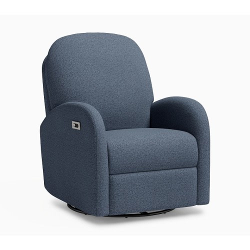 Claiborne Power Recliner Performance Heathered Basketweave Slate Blue