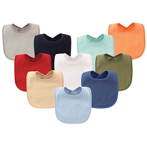 Hudson Baby Unisex BabyDrooler Bib with Waterproof Lining