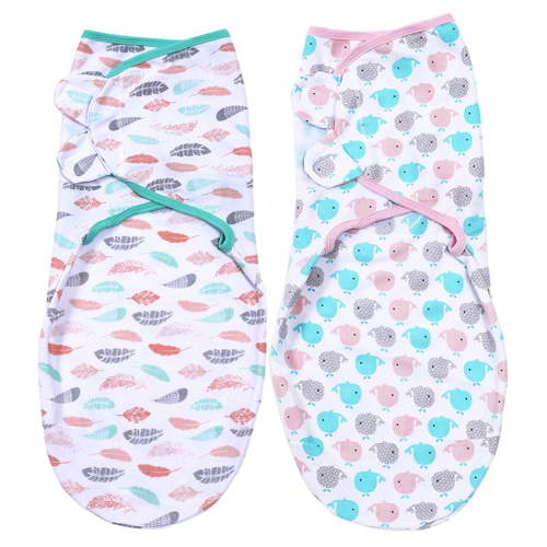 Baby Swaddle Wrap, Newborn Blankets for 0-6 Months Large, Adjustable Infant Sleep Sack, 2 Pack