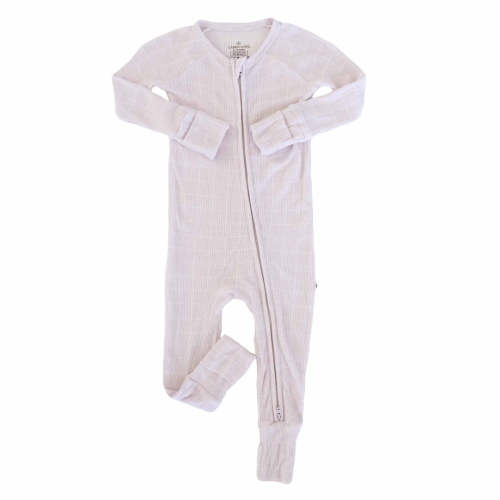Sloane's Squares Waffle Bamboo Convertible Zip Romper