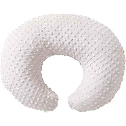 Nursing Pillow Cover Breastfeeding Pillow Cases Plush Dot Slipcover Pillow Sham (Beige)