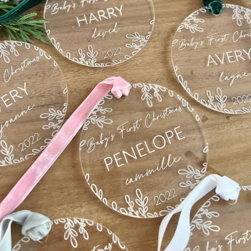 New Born Christmas Ornament Babys 1st Christmas Keepsake Ornament Personalized Baby Gift Baby Stat Ornament Birth Info Ornament - Etsy