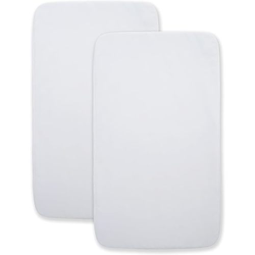 HALO BassiNest Beside Sleeper Fitted Sheets, 100% Organic Cotton, 2 Pack