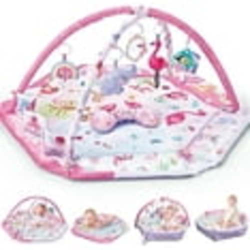 YoYFUN Baby Play Gym, 4-in-1 Baby Activity Gym & Tummy Time Play Mat, Infant Play mat, Combination Activity Gym for Sensory Exploration and Motor Skill Development from Baby to Toddler Pink