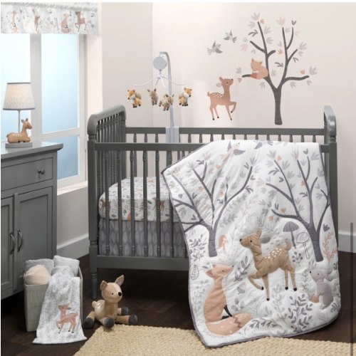 Bedtime Originals Deer Park Woodland 3-Piece Nursery Baby Crib Bedding Set - Gray & Reviews | Wayfair