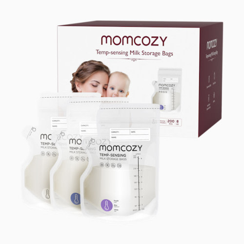 Easy-Pour Temp-Sensing Milk Storage Bags