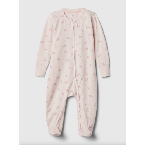 Baby First Favorites Graphic One-Piece in barely pink, size: 0-3 M